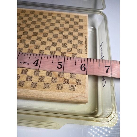 Stampin Up CheckerBoard Crafting Scrapbooking Stamp 1998 Large Background - Picture 8 of 8